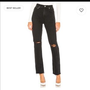 NWT Agolde Cherie High Rise Straight in Distortion